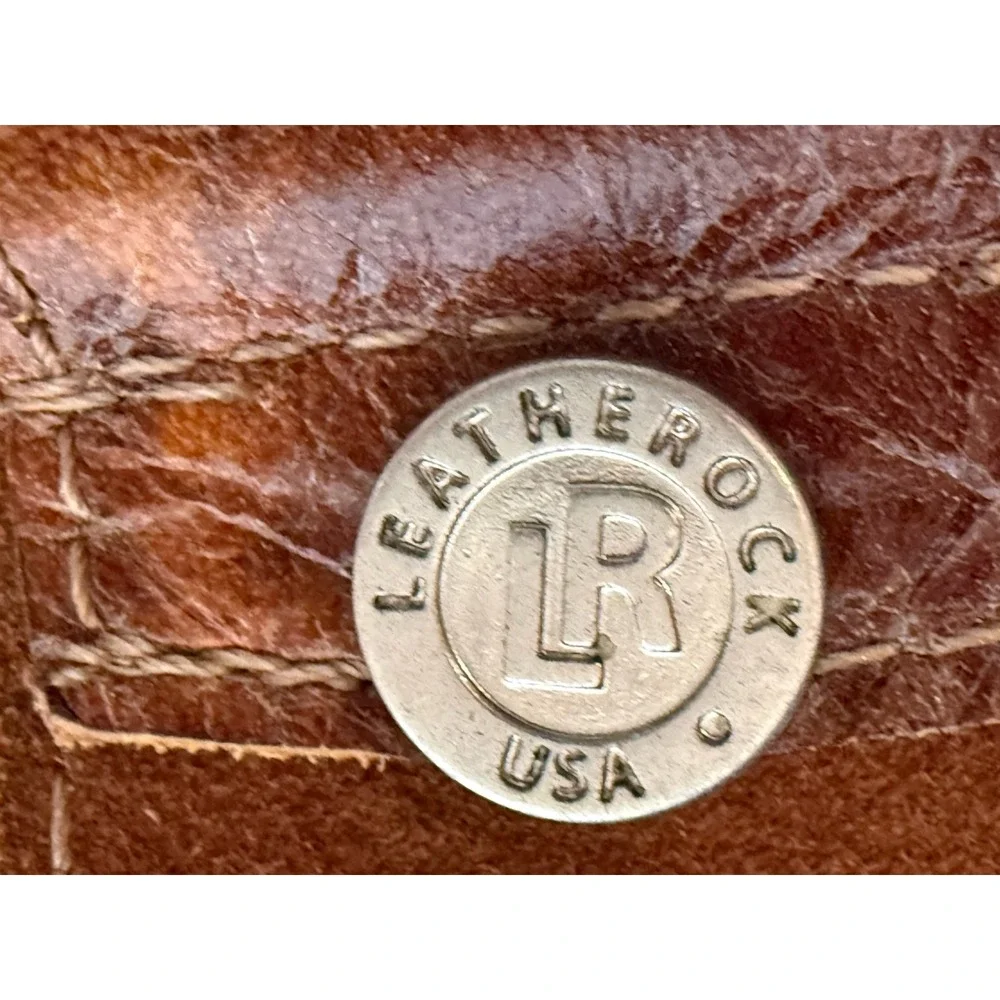 Leatherock Vintage Brown Suede Wide Waist Hip Belt Silver Hook Buckle USA 36